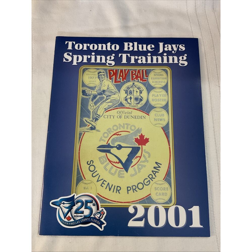 2001 Toronto Blue Jays Spring Training Program Tony Batista, Carlos Delgado